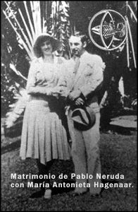 Pablo Neruda s manelkou Marou Antonietou Hagenaarovou